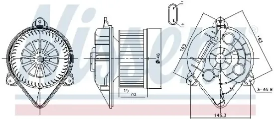 Innenraumgebläse 12 V NISSENS 87265 Bild Innenraumgebläse 12 V NISSENS 87265