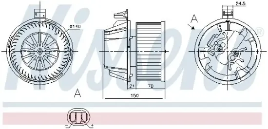 Innenraumgebläse 12 V NISSENS 87269 Bild Innenraumgebläse 12 V NISSENS 87269