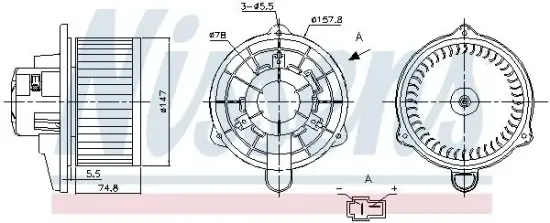 Innenraumgebläse 12 V NISSENS 87270 Bild Innenraumgebläse 12 V NISSENS 87270