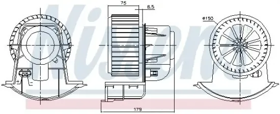 Innenraumgebläse 12 V NISSENS 87272 Bild Innenraumgebläse 12 V NISSENS 87272