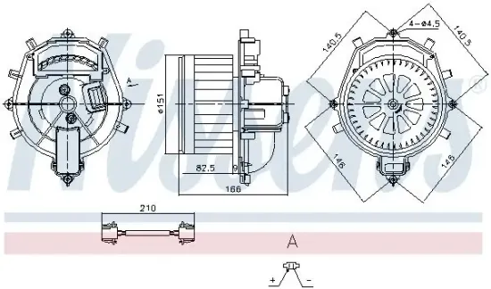 Innenraumgebläse 12 V NISSENS 87287 Bild Innenraumgebläse 12 V NISSENS 87287