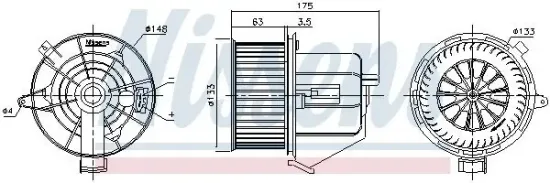 Innenraumgebläse 12 V NISSENS 87293 Bild Innenraumgebläse 12 V NISSENS 87293