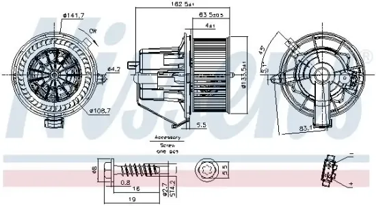 Innenraumgebläse 12 V NISSENS 87294 Bild Innenraumgebläse 12 V NISSENS 87294