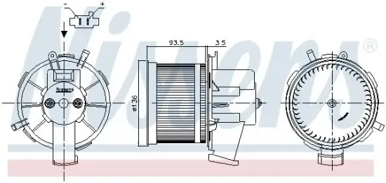 Innenraumgebläse 12 V NISSENS 87301 Bild Innenraumgebläse 12 V NISSENS 87301