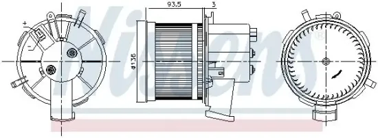 Innenraumgebläse 12 V NISSENS 87303 Bild Innenraumgebläse 12 V NISSENS 87303