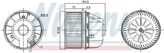 Innenraumgebläse 12 V NISSENS 87313 Bild Innenraumgebläse 12 V NISSENS 87313