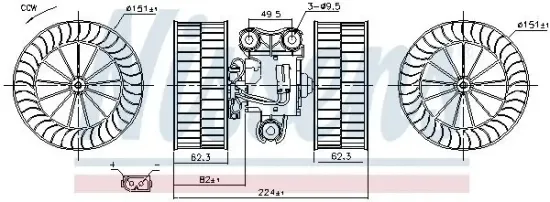 Innenraumgebläse 12 V NISSENS 87340 Bild Innenraumgebläse 12 V NISSENS 87340