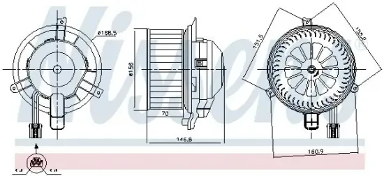 Innenraumgebläse 12 V NISSENS 87346 Bild Innenraumgebläse 12 V NISSENS 87346