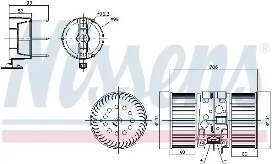 Innenraumgebläse 12 V NISSENS 87356 Bild Innenraumgebläse 12 V NISSENS 87356