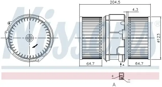 Innenraumgebläse 12 V NISSENS 87357 Bild Innenraumgebläse 12 V NISSENS 87357