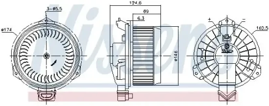 Innenraumgebläse 12 V NISSENS 87365 Bild Innenraumgebläse 12 V NISSENS 87365