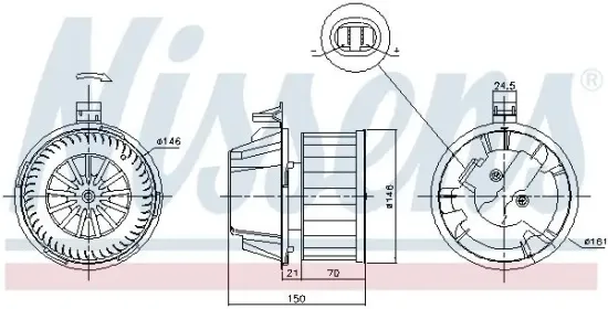 Innenraumgebläse 12 V NISSENS 87384 Bild Innenraumgebläse 12 V NISSENS 87384