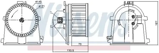 Innenraumgebläse 12 V NISSENS 87386 Bild Innenraumgebläse 12 V NISSENS 87386