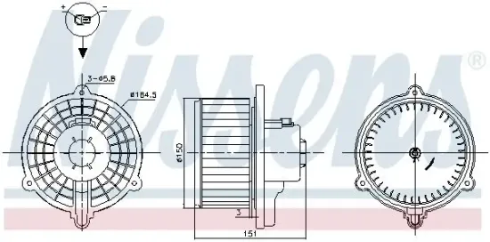 Innenraumgebläse 12 V NISSENS 87388 Bild Innenraumgebläse 12 V NISSENS 87388
