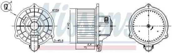 Innenraumgebläse 12 V NISSENS 87389 Bild Innenraumgebläse 12 V NISSENS 87389