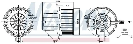 Innenraumgebläse 12 V NISSENS 87391 Bild Innenraumgebläse 12 V NISSENS 87391