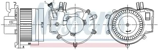 Innenraumgebläse 12 V NISSENS 87395 Bild Innenraumgebläse 12 V NISSENS 87395