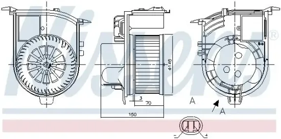 Innenraumgebläse 12 V NISSENS 87398 Bild Innenraumgebläse 12 V NISSENS 87398
