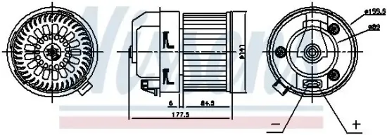 Innenraumgebläse 12 V NISSENS 87399 Bild Innenraumgebläse 12 V NISSENS 87399