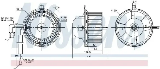 Innenraumgebläse 12 V NISSENS 87404 Bild Innenraumgebläse 12 V NISSENS 87404