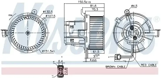 Innenraumgebläse 12 V NISSENS 87406 Bild Innenraumgebläse 12 V NISSENS 87406