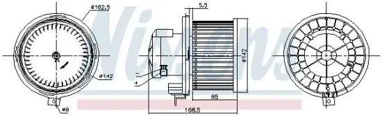 Innenraumgebläse 12 V NISSENS 87415 Bild Innenraumgebläse 12 V NISSENS 87415