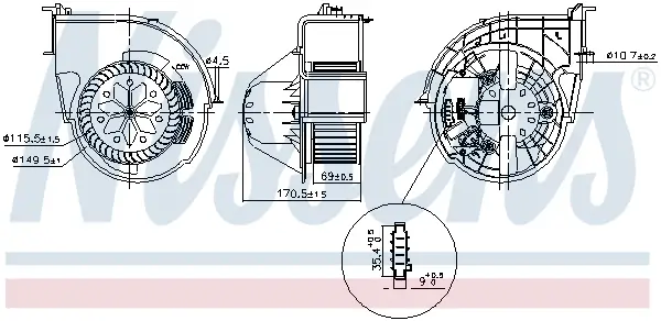 Innenraumgebläse vorne NISSENS 87416