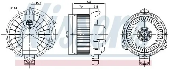 Innenraumgebläse 12 V NISSENS 87420 Bild Innenraumgebläse 12 V NISSENS 87420