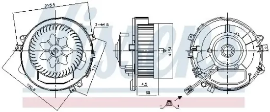 Innenraumgebläse 12 V NISSENS 87424 Bild Innenraumgebläse 12 V NISSENS 87424