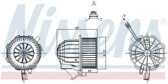 Innenraumgebläse 12 V NISSENS 87428 Bild Innenraumgebläse 12 V NISSENS 87428