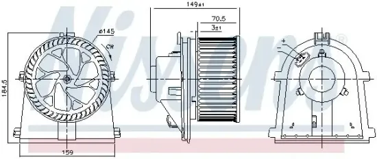 Innenraumgebläse 12 V NISSENS 87437 Bild Innenraumgebläse 12 V NISSENS 87437