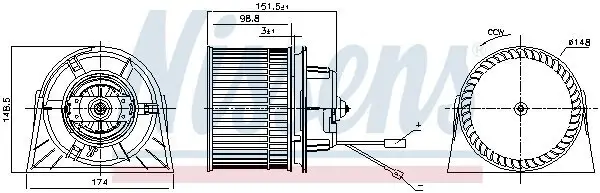 Innenraumgebläse 12 V NISSENS 87443 Bild Innenraumgebläse 12 V NISSENS 87443