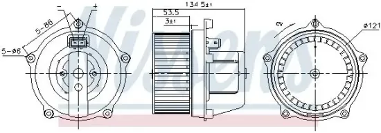 Innenraumgebläse 12 V NISSENS 87444 Bild Innenraumgebläse 12 V NISSENS 87444