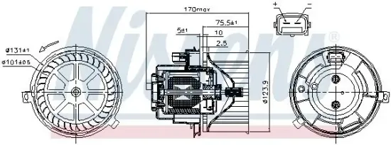 Innenraumgebläse 12 V NISSENS 87446 Bild Innenraumgebläse 12 V NISSENS 87446