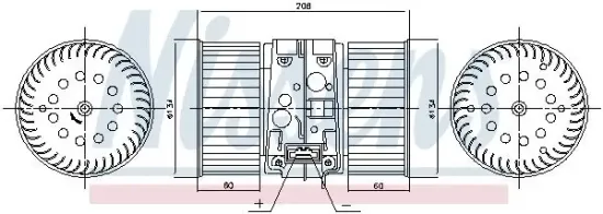 Innenraumgebläse 12 V NISSENS 87448 Bild Innenraumgebläse 12 V NISSENS 87448