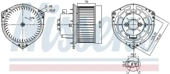 Innenraumgebläse 12 V NISSENS 87454 Bild Innenraumgebläse 12 V NISSENS 87454