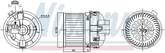 Innenraumgebläse 12 V NISSENS 87468 Bild Innenraumgebläse 12 V NISSENS 87468