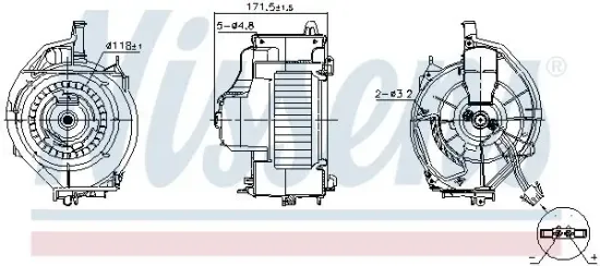 Innenraumgebläse 12 V NISSENS 87478 Bild Innenraumgebläse 12 V NISSENS 87478