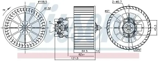Innenraumgebläse 12 V NISSENS 87479 Bild Innenraumgebläse 12 V NISSENS 87479
