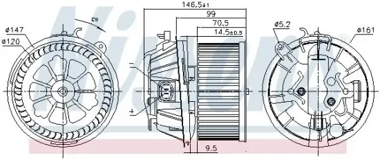 Innenraumgebläse 12 V NISSENS 87481 Bild Innenraumgebläse 12 V NISSENS 87481