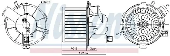 Innenraumgebläse 12 V NISSENS 87483 Bild Innenraumgebläse 12 V NISSENS 87483