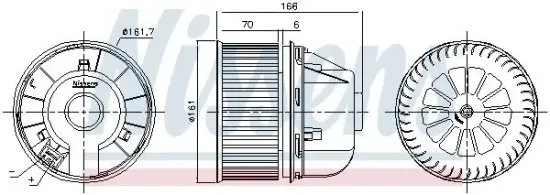 Innenraumgebläse 12 V NISSENS 87488 Bild Innenraumgebläse 12 V NISSENS 87488