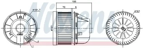 Innenraumgebläse 12 V NISSENS 87489 Bild Innenraumgebläse 12 V NISSENS 87489