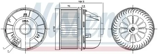 Innenraumgebläse 12 V NISSENS 87492 Bild Innenraumgebläse 12 V NISSENS 87492