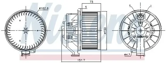 Innenraumgebläse 12 V NISSENS 87493 Bild Innenraumgebläse 12 V NISSENS 87493