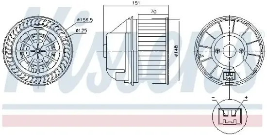 Innenraumgebläse 12 V NISSENS 87496 Bild Innenraumgebläse 12 V NISSENS 87496