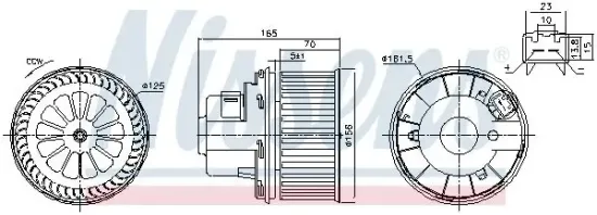 Innenraumgebläse 12 V NISSENS 87499 Bild Innenraumgebläse 12 V NISSENS 87499