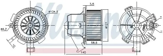 Innenraumgebläse 12 V NISSENS 87503 Bild Innenraumgebläse 12 V NISSENS 87503