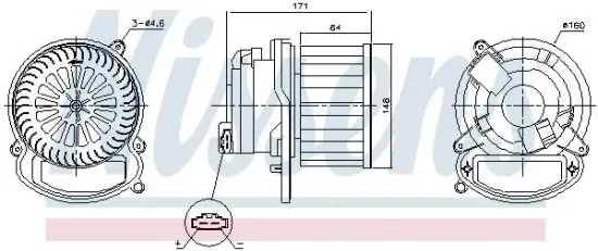 Innenraumgebläse 12 V NISSENS 87506 Bild Innenraumgebläse 12 V NISSENS 87506