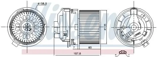 Innenraumgebläse 12 V NISSENS 87508 Bild Innenraumgebläse 12 V NISSENS 87508